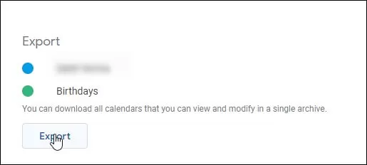 Click on Export to download