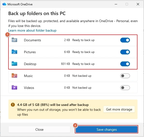 enable desckyp documents and pictures