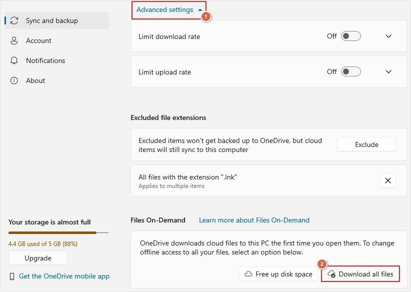 click download all files
