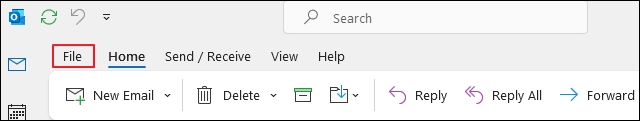 click on File