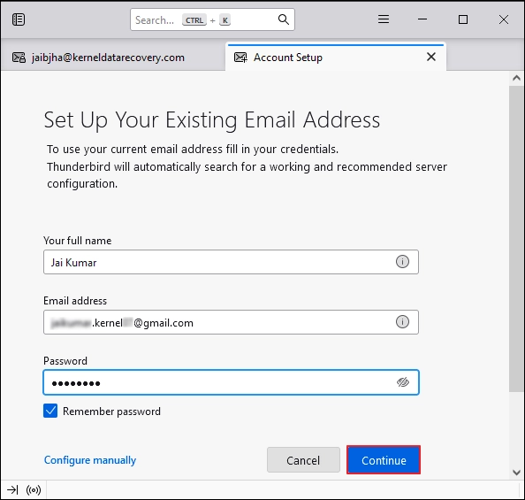 Enter Credentials