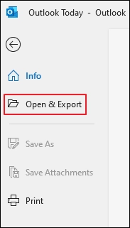 Tap on Open & Export