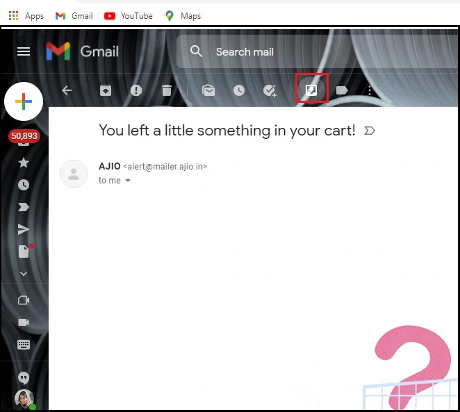 Select the Move to Inbox