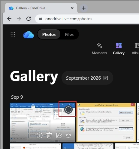 click the circle