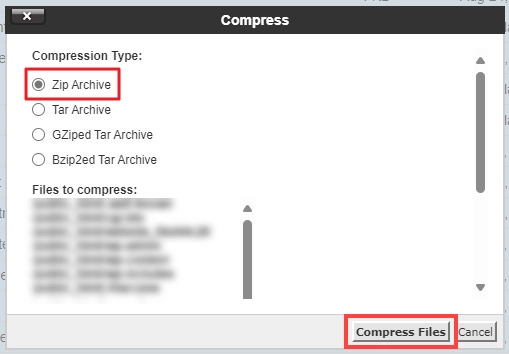 Select Compress type and click Compress button
