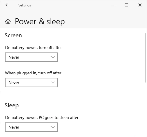 turn off power saving mode