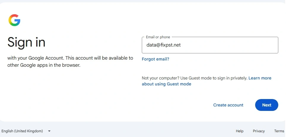 Google admin login