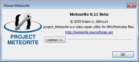 Meteorite MKV Video Repair Utility