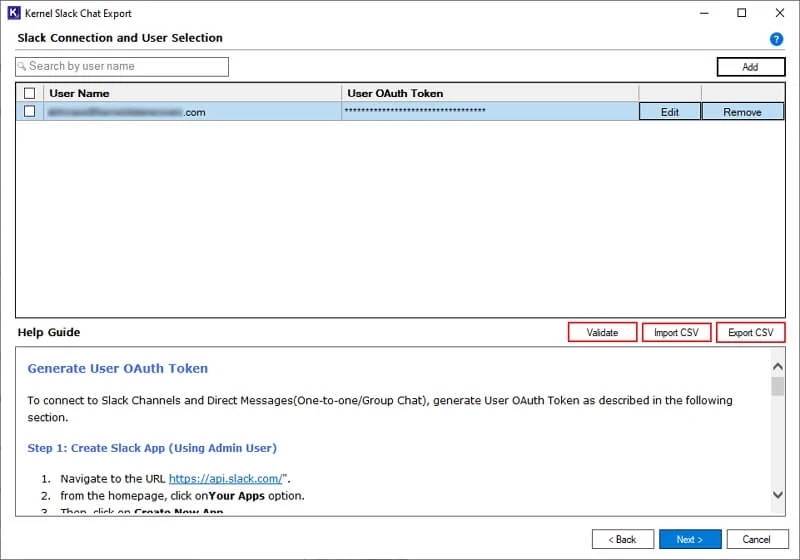 click Import CSV option to add that CSV file
