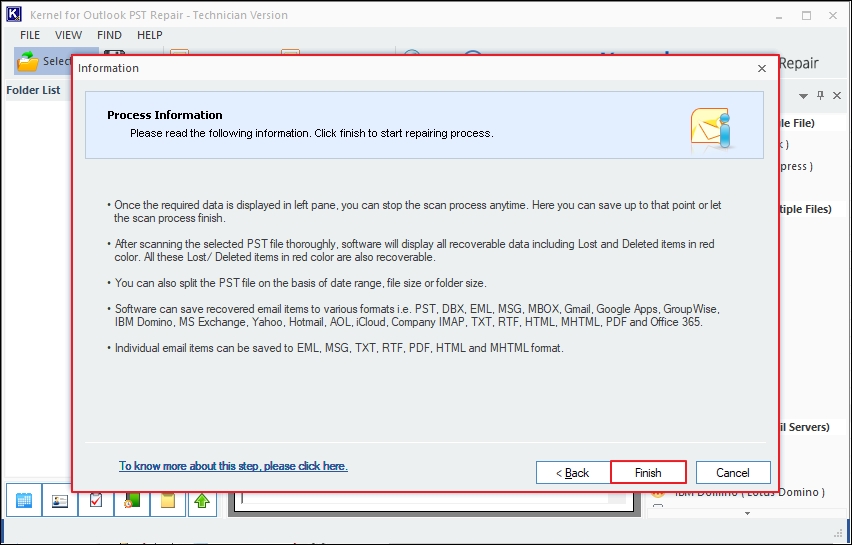 process PST information