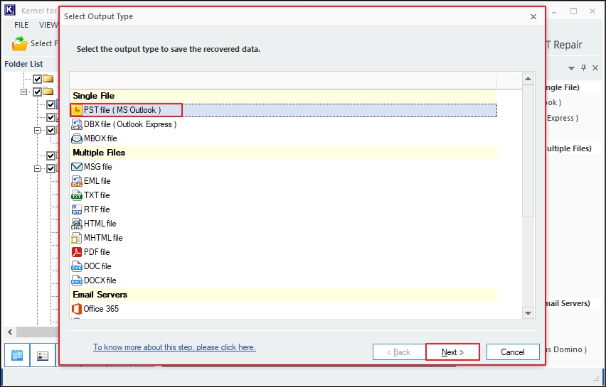 preview pst file data