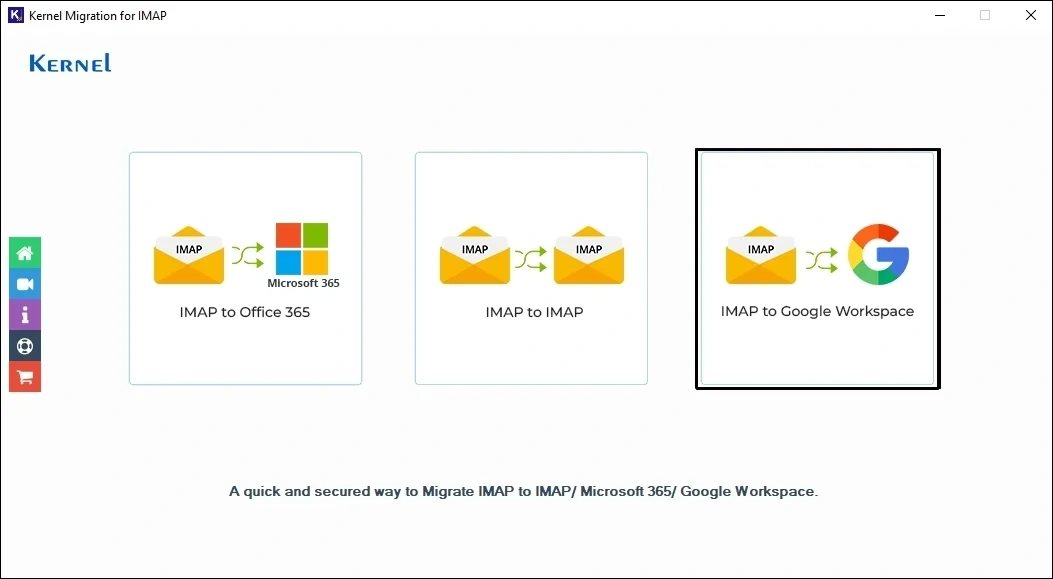 Download Kernel IMAP to Google Workspace Migration