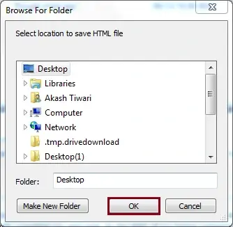 Provide a location to save the email list