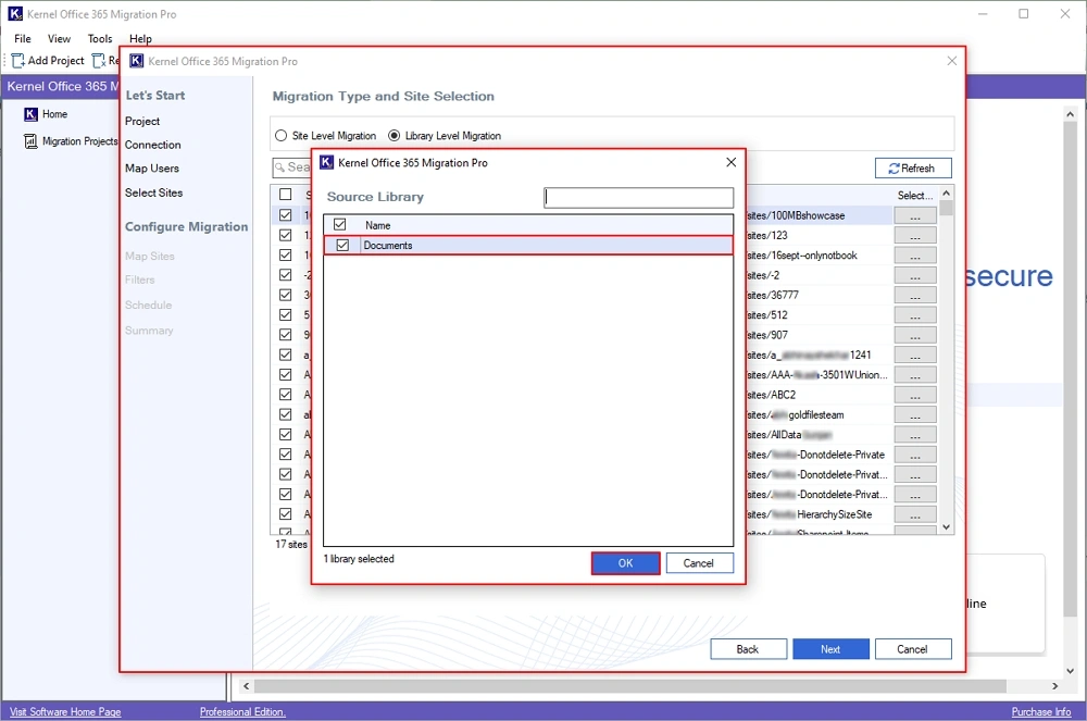select source library
