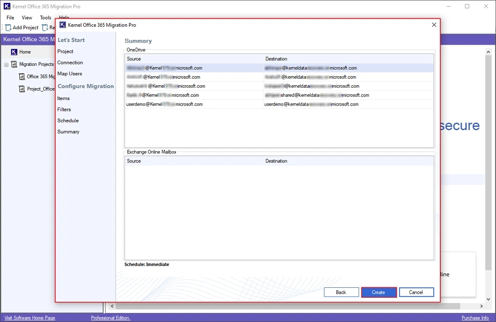 verify all migration selections