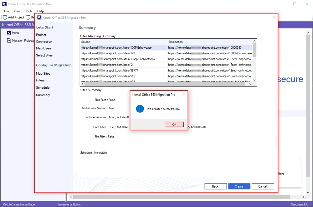 Job Created Successfully