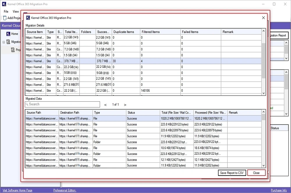 close to end the migration process
