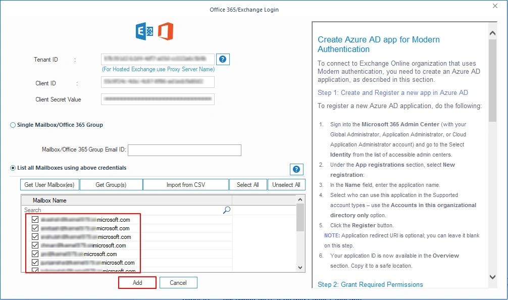 tick all the users checkboxes