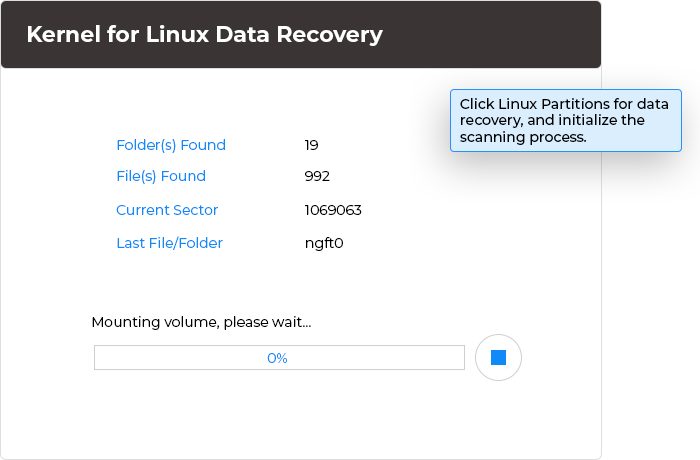 Scan the Linux partitions