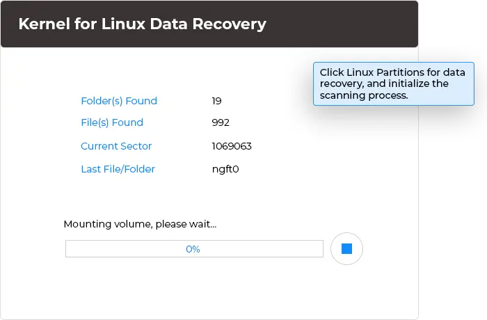 Scan the Linux partitions
