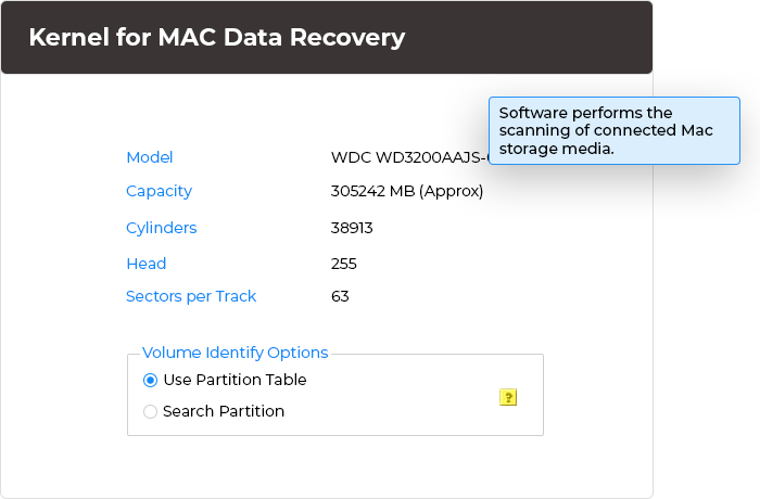 Scan of connected Mac storage media