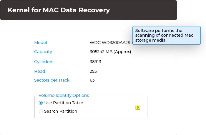Scan of connected Mac storage media
