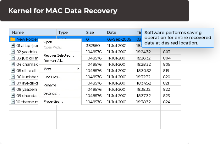 Save Mac recovered data at desired location