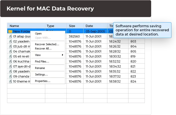 Save Mac recovered data at desired location