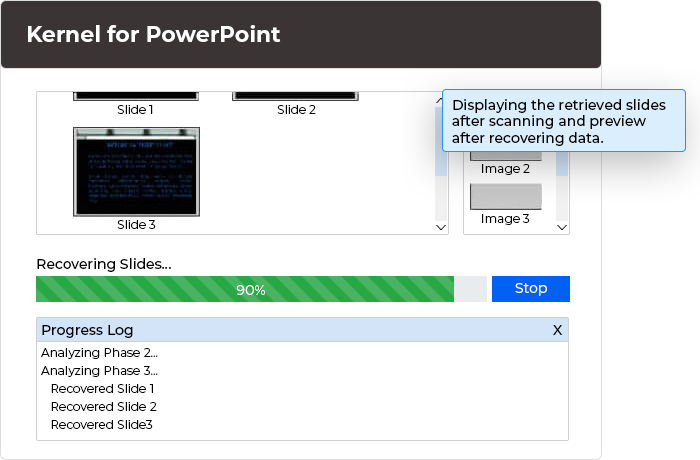 Preview all your content of presentation