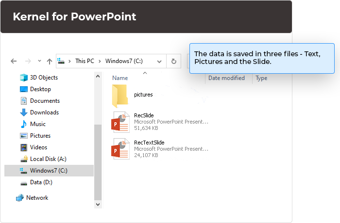 Save healthy PPT file in destined location