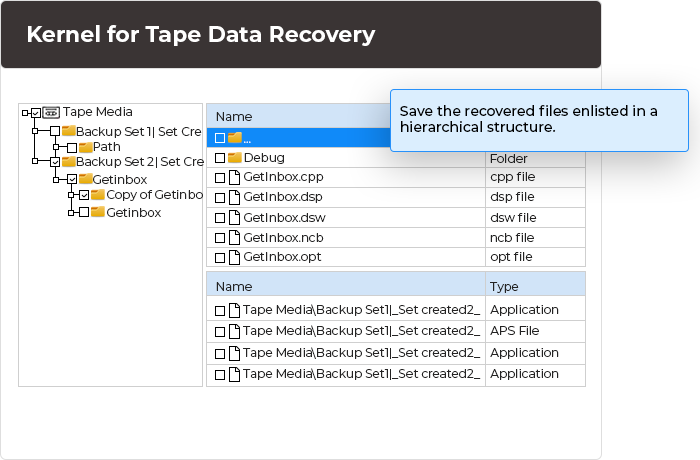 In the final step, you can save the recovered files enlisted in a hierarchical structure.