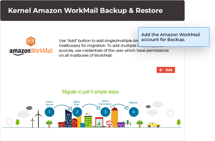 Add the Amazon WorkMail account for Backup