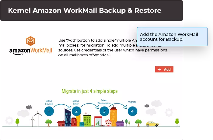 Add the Amazon WorkMail account for Backup