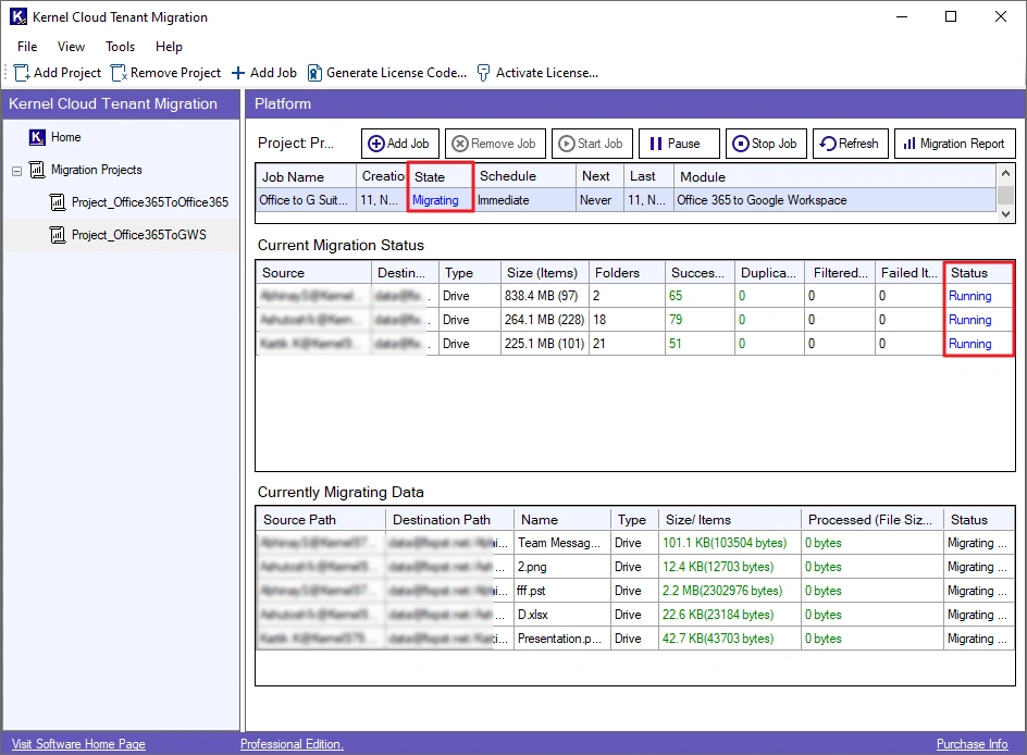 Creates a new migration