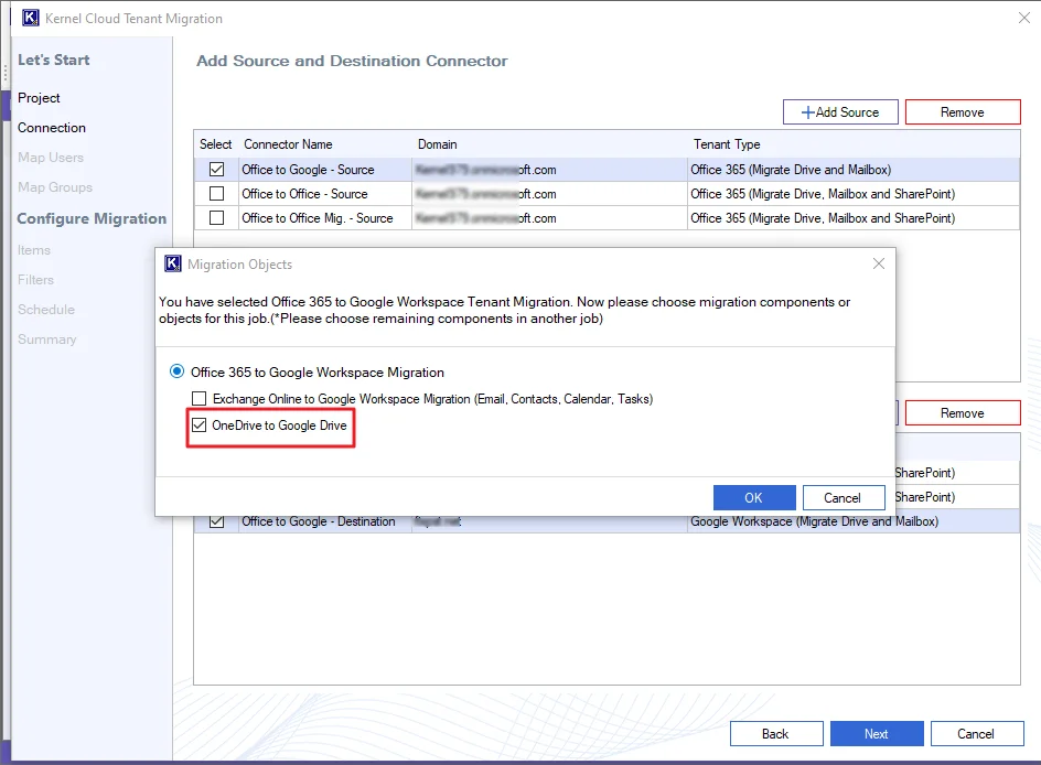 OneDrive to Google Drive