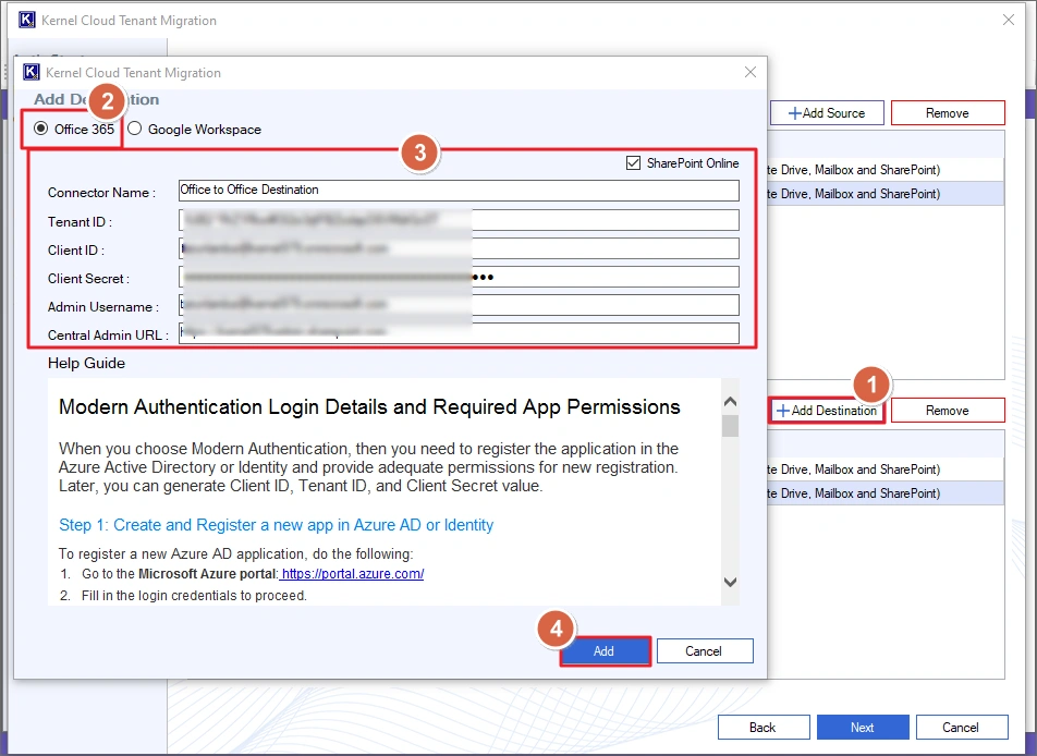 provide required credentials