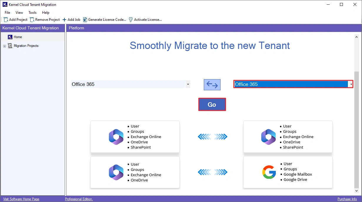 choose the destination