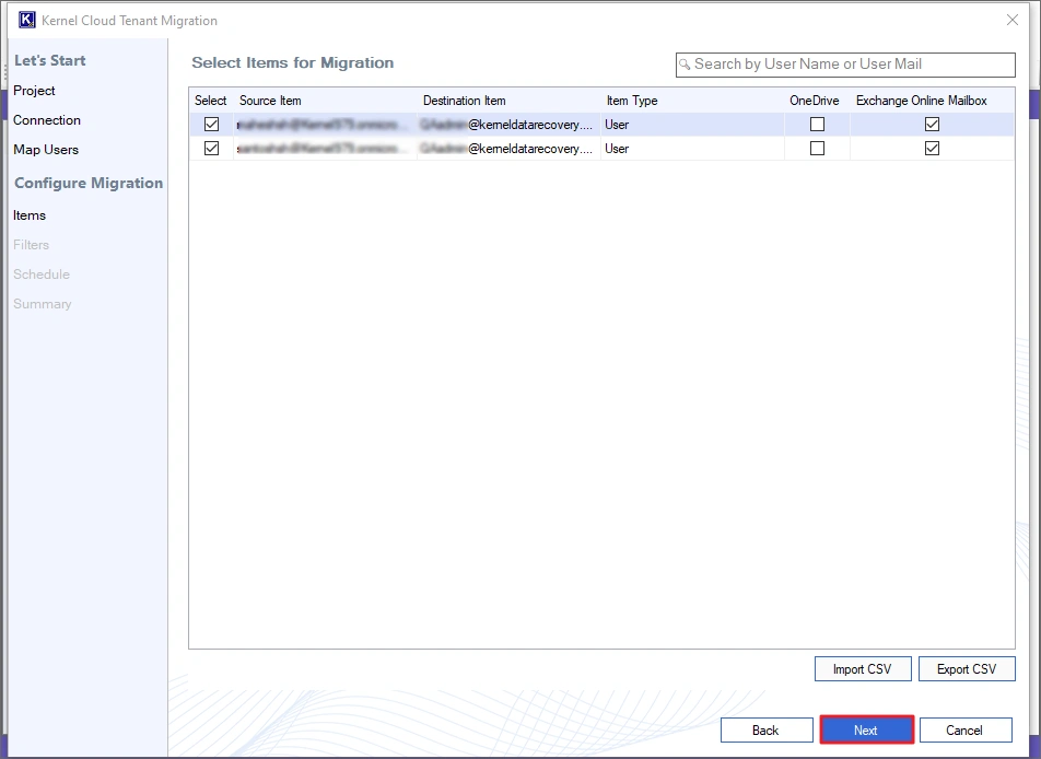 Online Mailbox checkbox