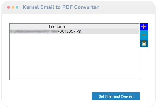 Add single PST or OST file