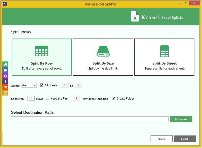 Kernel Excel Splitter Tool