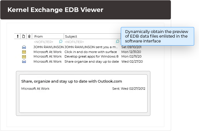 View the content of EDB file
