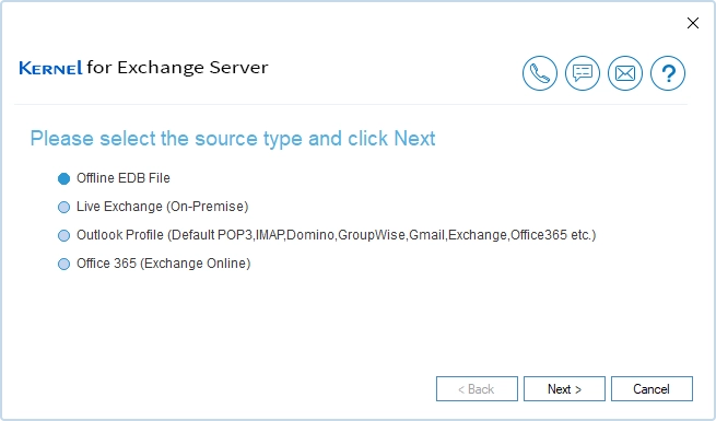 Select Exchange data source