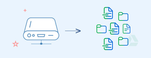 Migrate files & folders from local or network drive