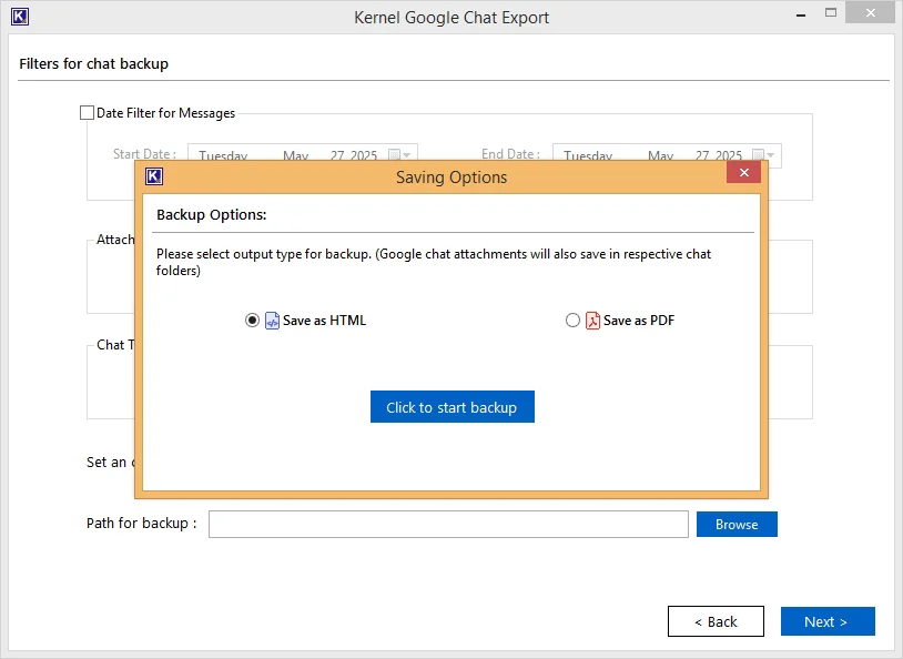 Kernel Google Chat export tool