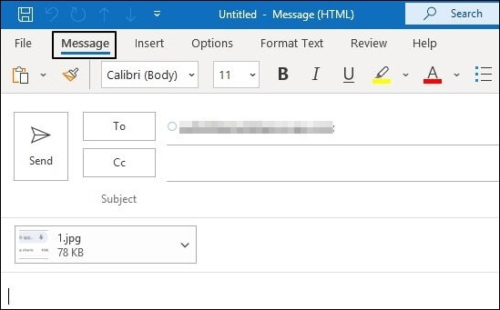 after completing your message, click Send