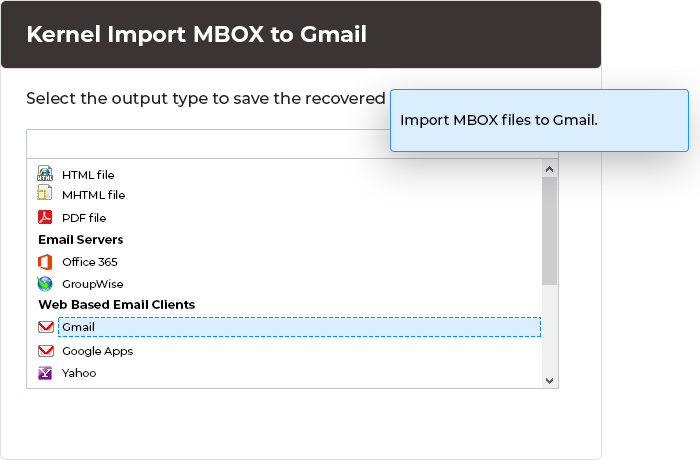 Import MBOX files to Gmail.