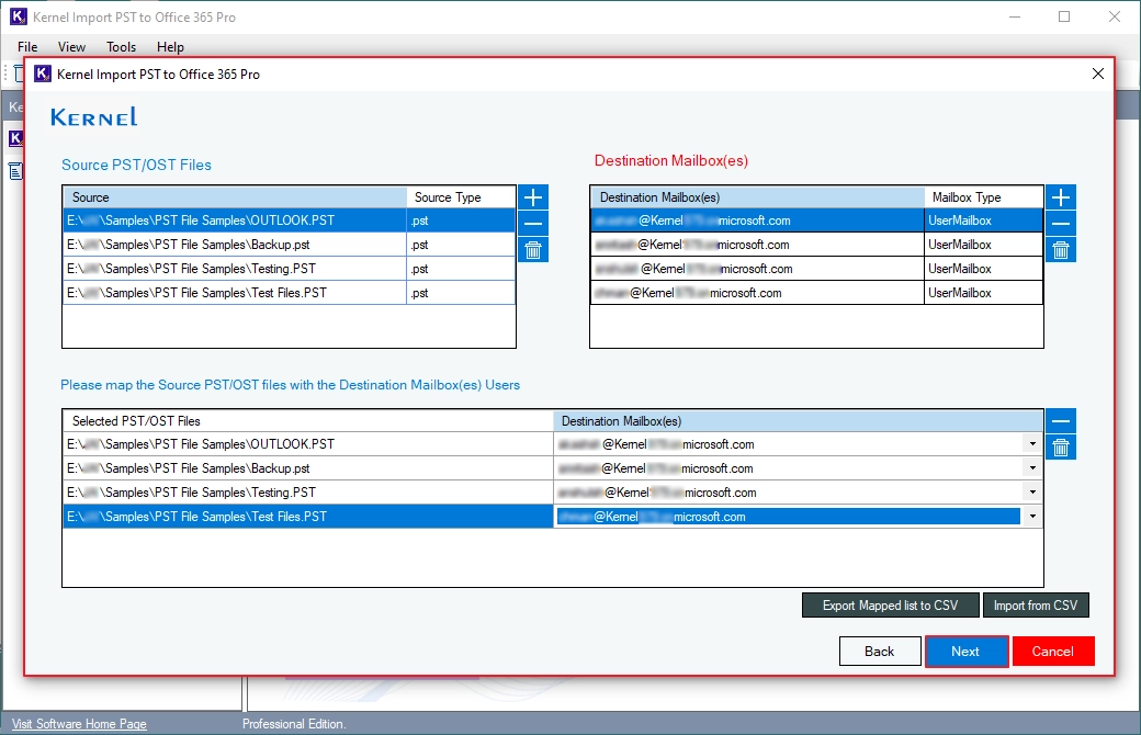 Add PST files and connect Office 365 using modern authentication