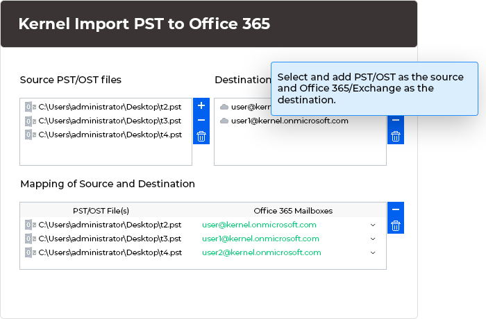 Select and add PST file