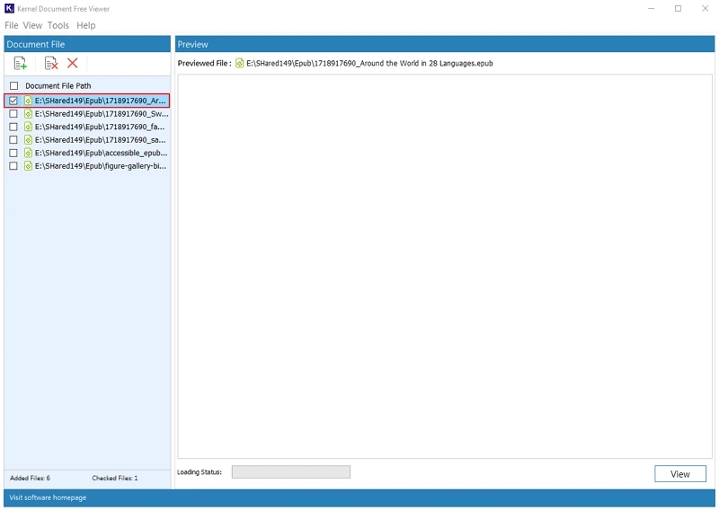 select epub file