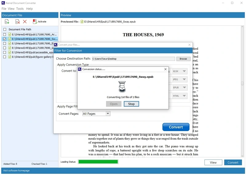 convert specific files